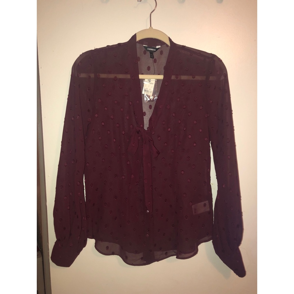 Women’s maroon blouse